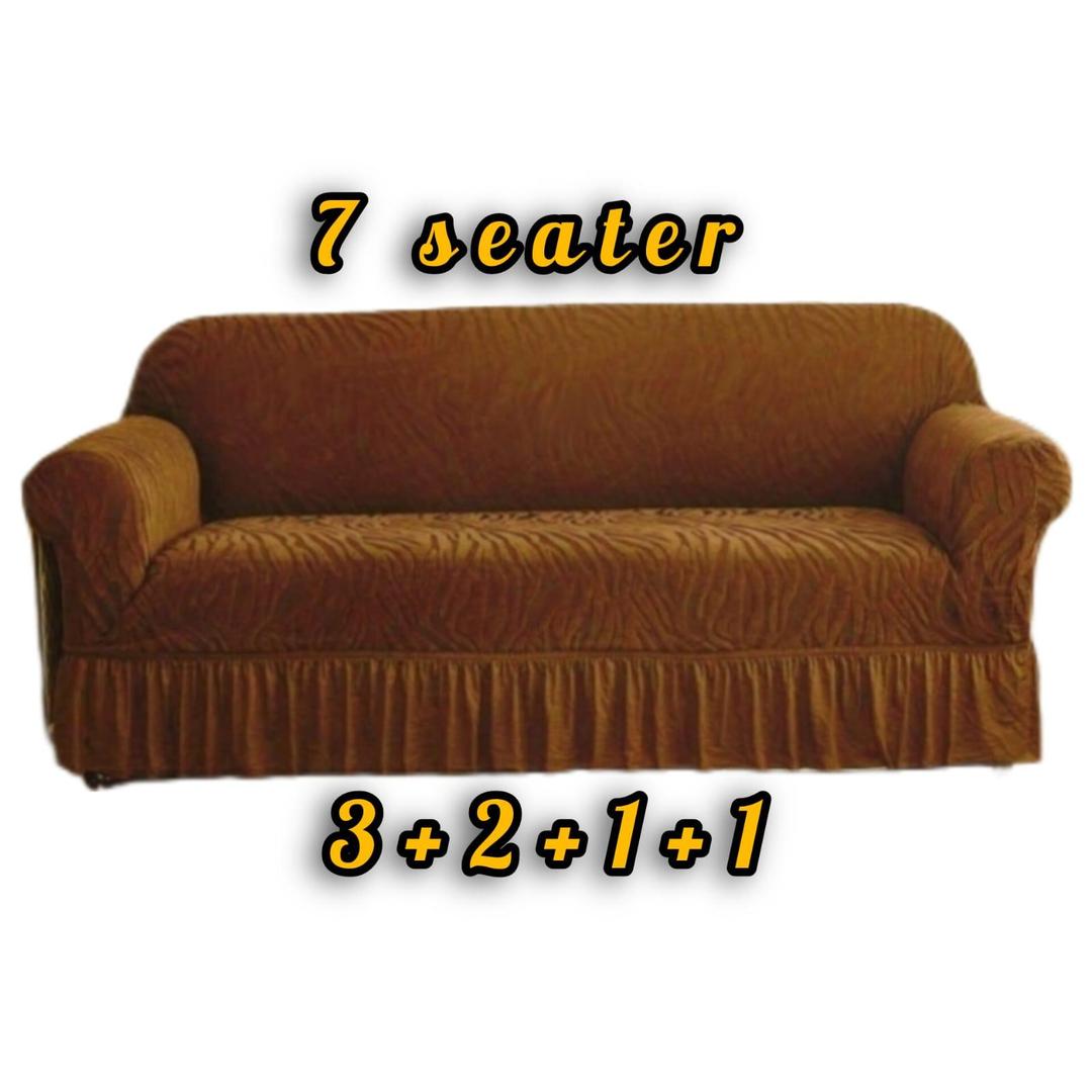 7 Seater Velvet Textured Sofa Covers