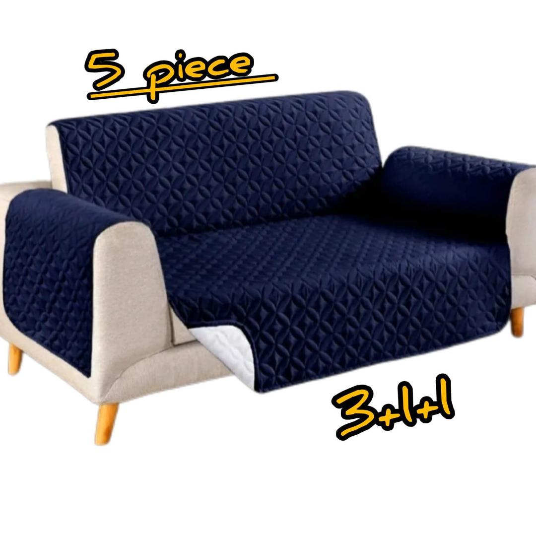 5 Seater Polyester Plain Sofa Covers