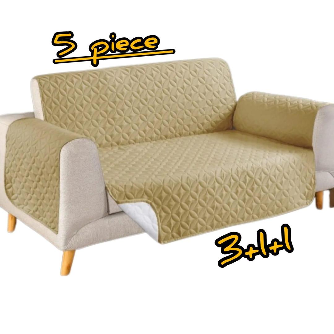 5 Seater Polyester Plain Sofa Covers