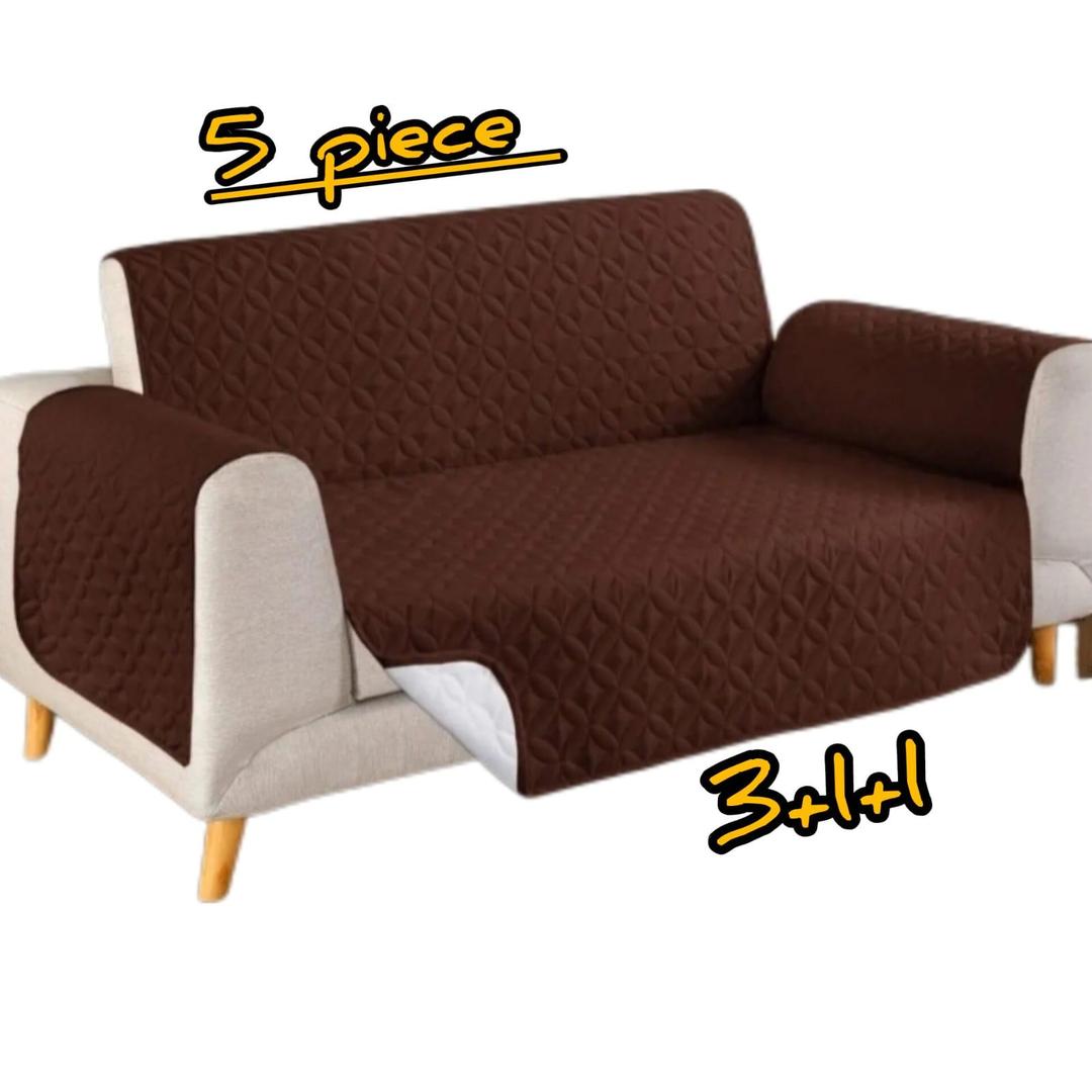 5 Seater Polyester Plain Sofa Covers