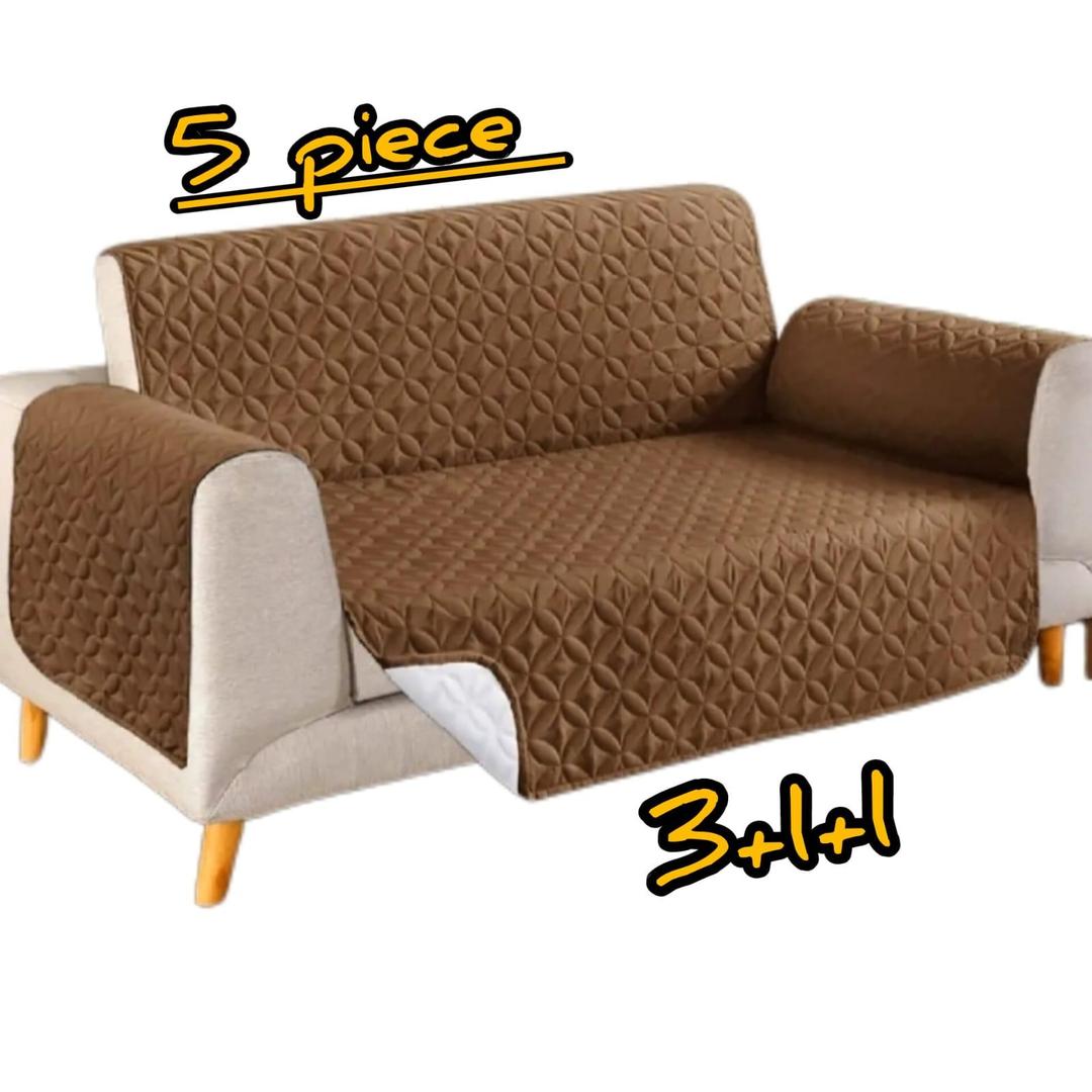 5 Seater Polyester Plain Sofa Covers