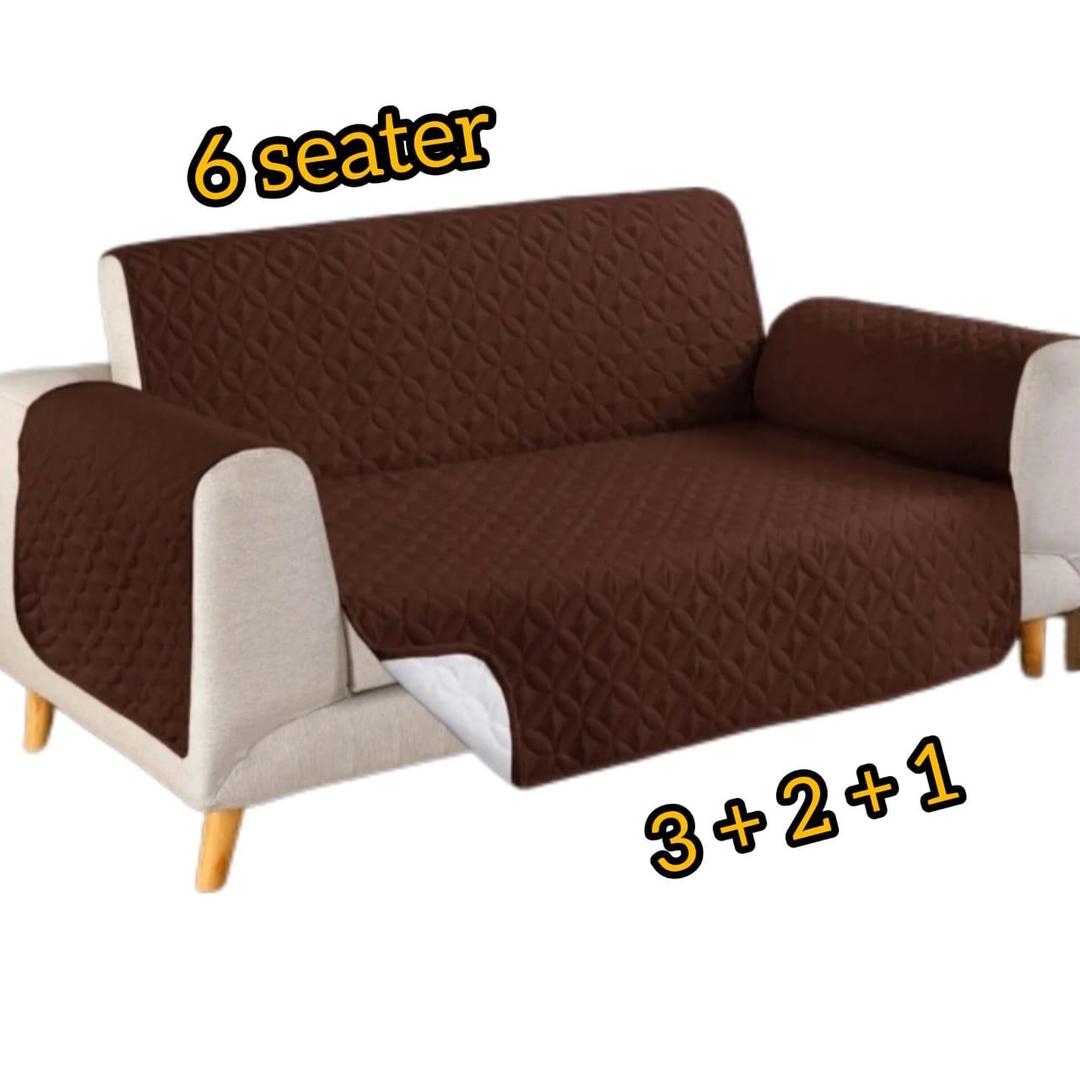 6 Seater Polyester Plain Sofa Covers