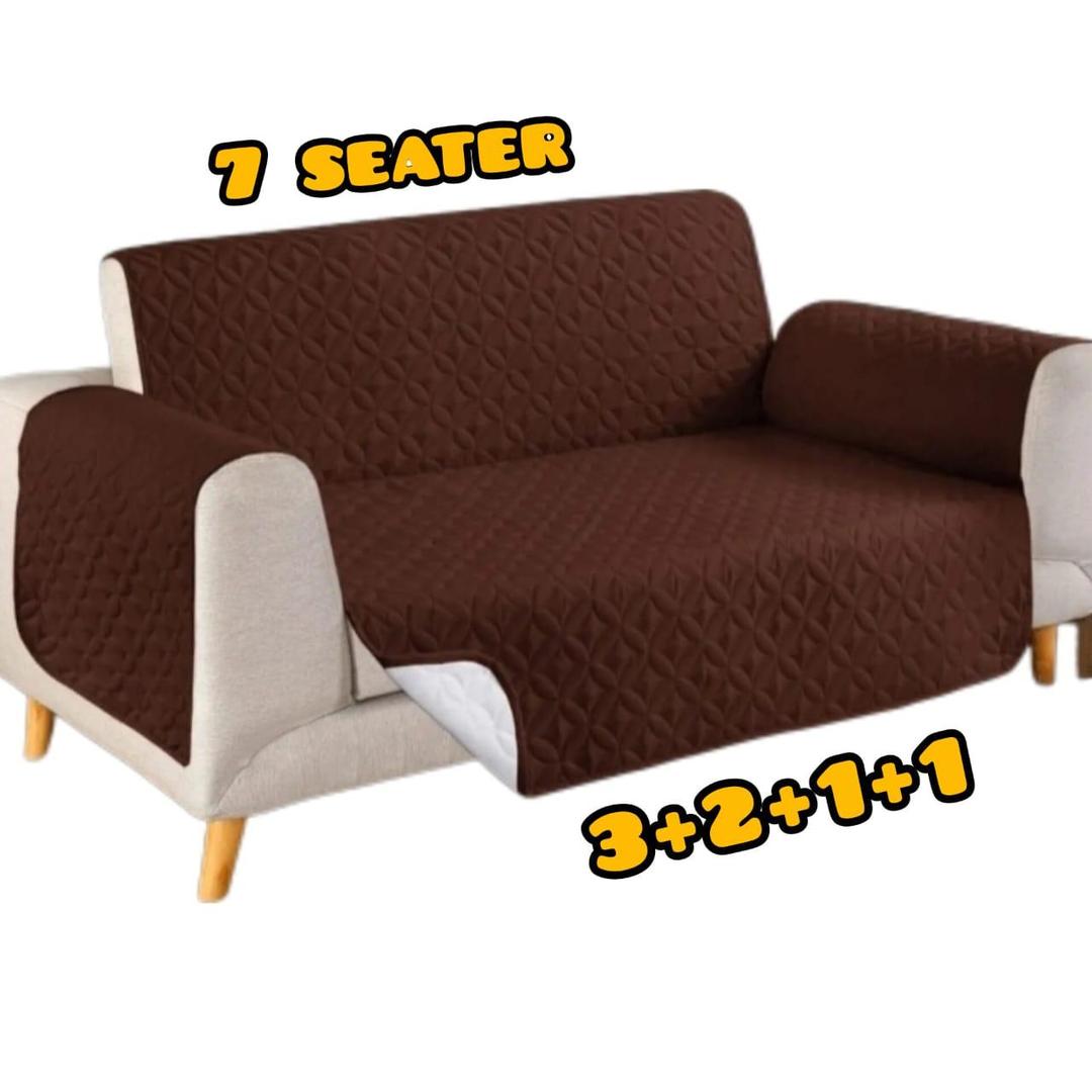 7 Seater Polyester Plain Sofa Covers