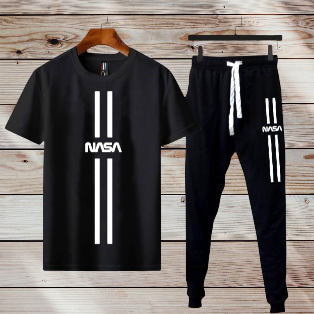 Men's Printed Polyester Track Suit - 2 Pcs Comfortable Activewear