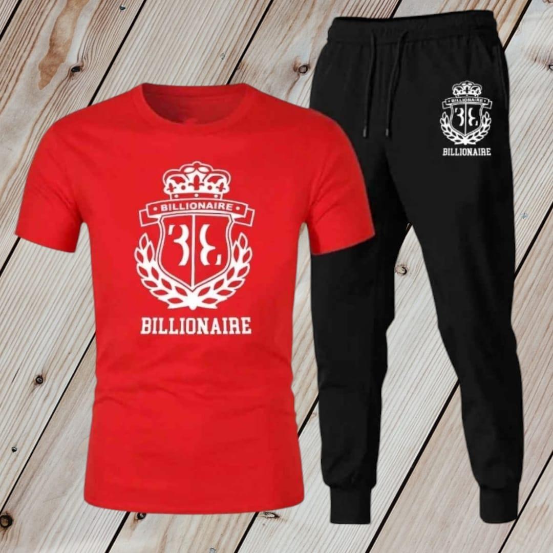 Men's Printed Polyester Track Suit - 2 Pcs Set