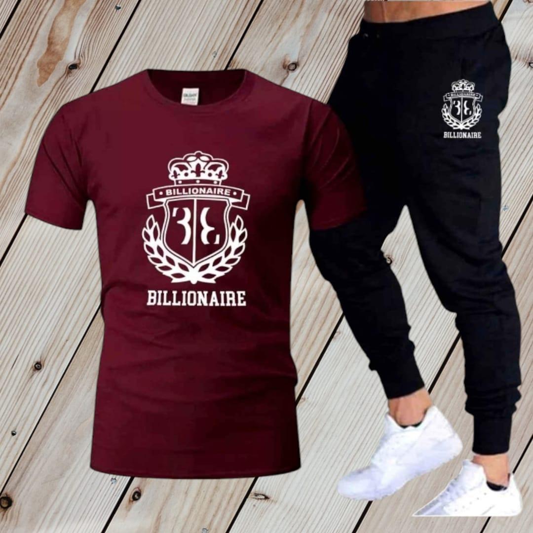 Men's Printed Polyester Track Suit - 2 Pcs Set