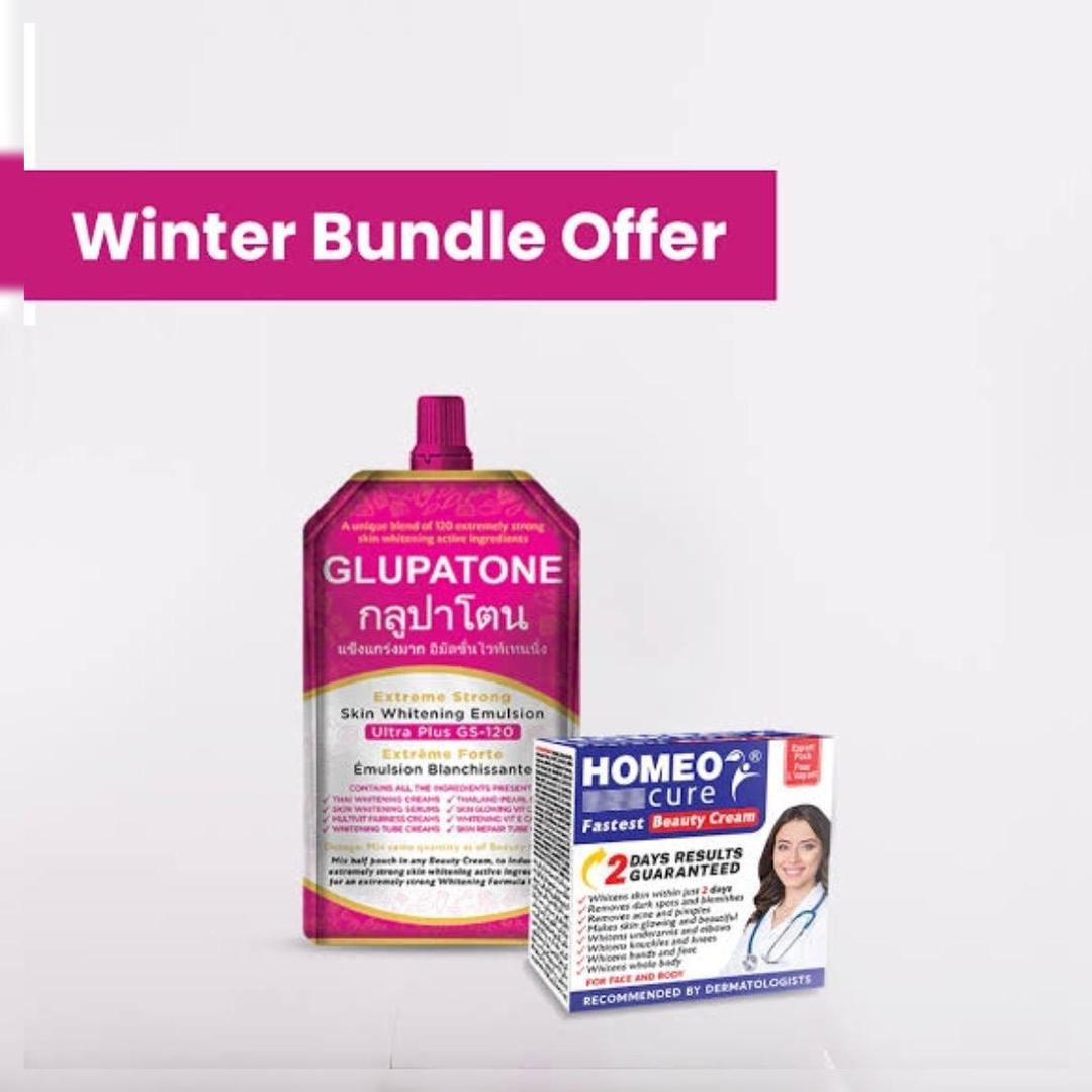 GLUPATONE Emulsion 50ml And Homeo Cure Beauty Cream