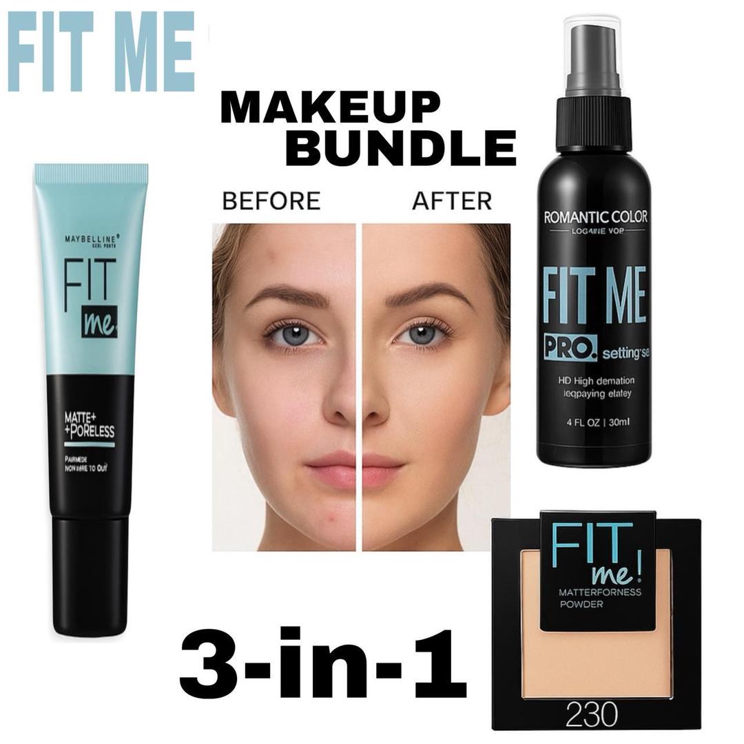 Fit me  3 in 1 MakeupDeal  Primer, Compact Face Powder & Makeup Fixer