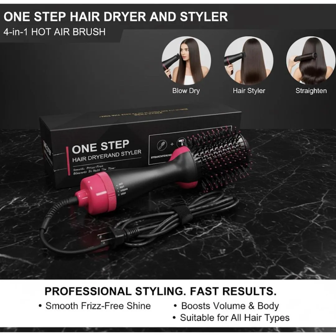 One-Step Hair Dryer & Styler Hot Air Brush
