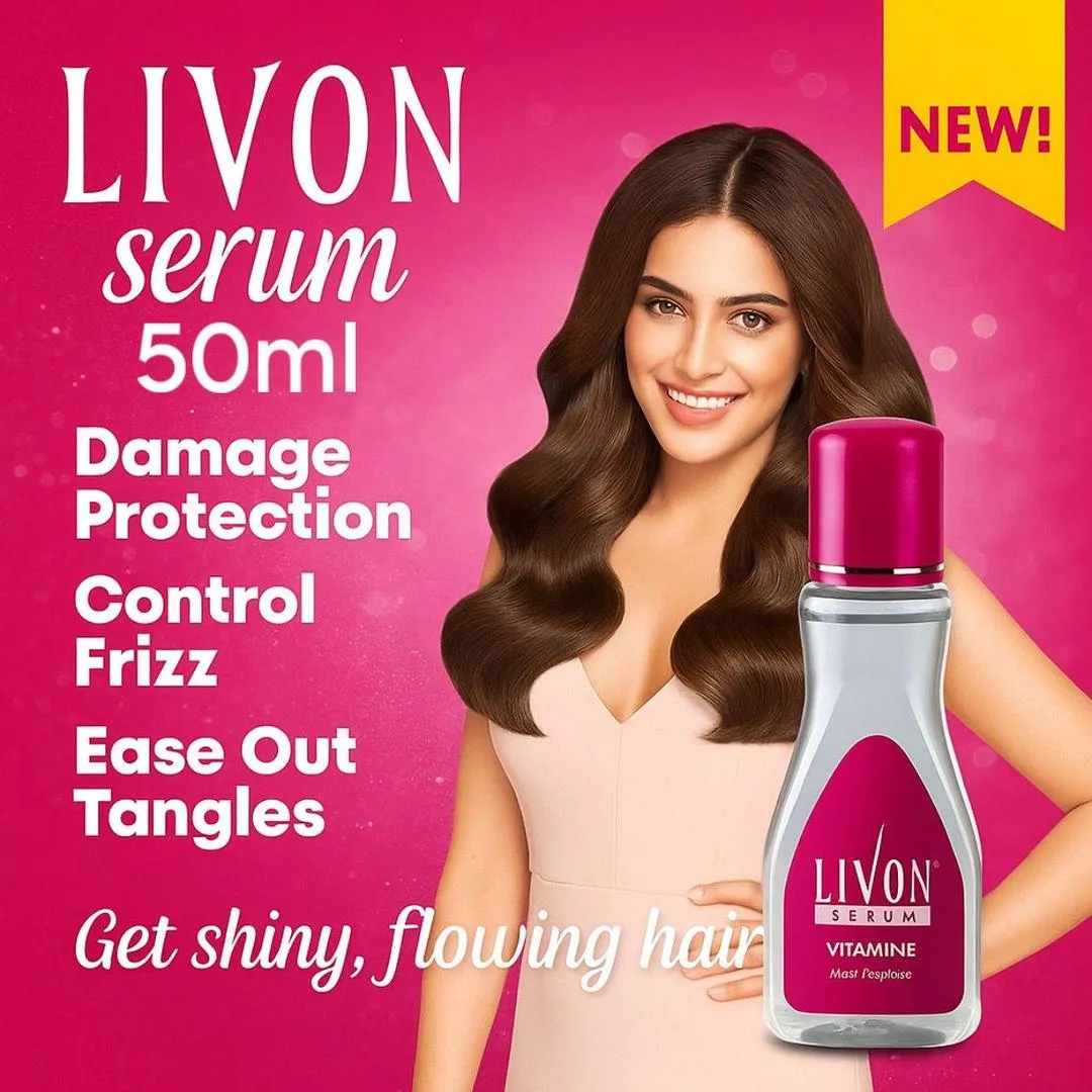 Livon Hair Serum - 50ml Anti-Dandruff & Anti-Hair Fall Formula for All Hair Types