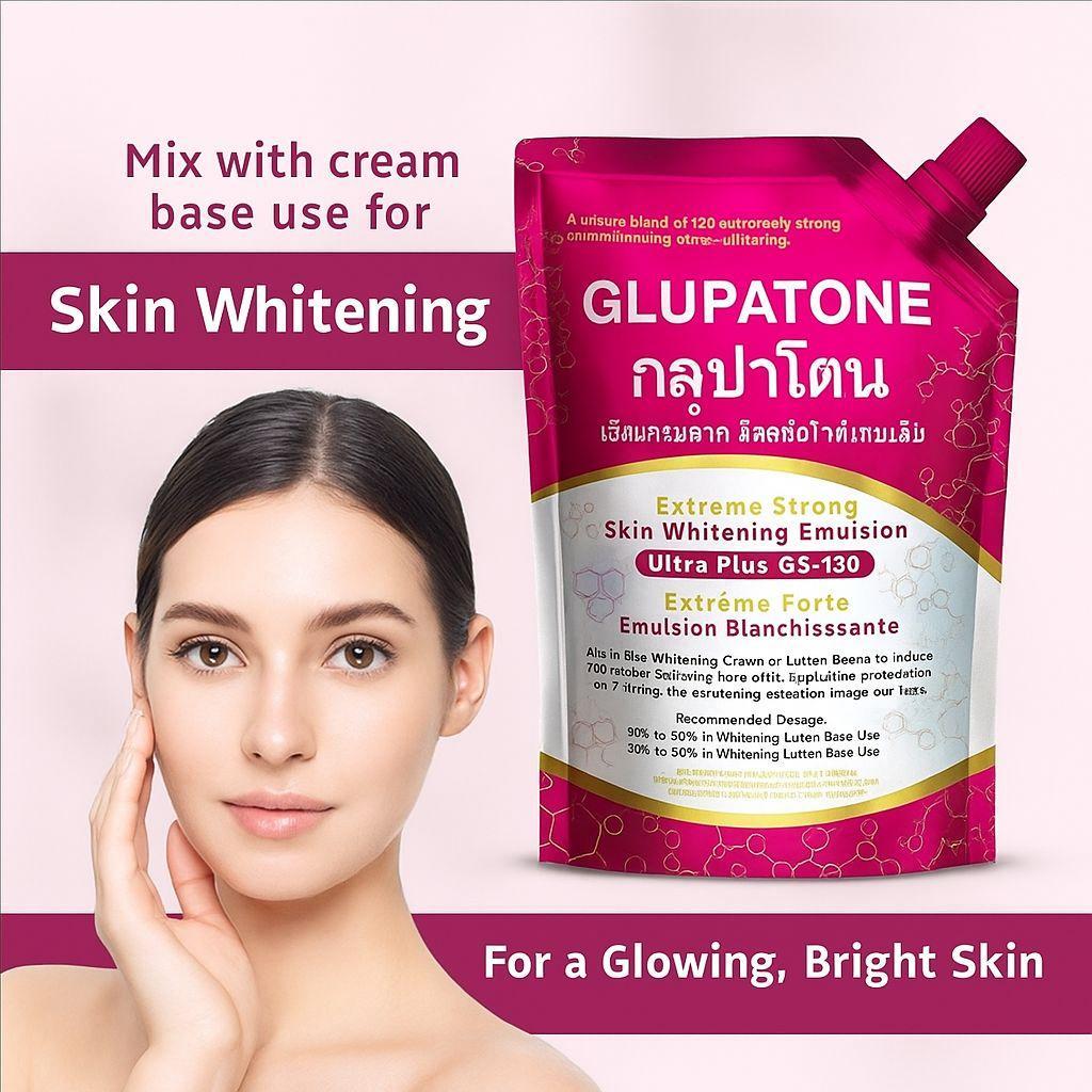Glupatone Extreme Strong Whitening Emulsion Ultra Plus GS-120 For Face & Body 500 ml