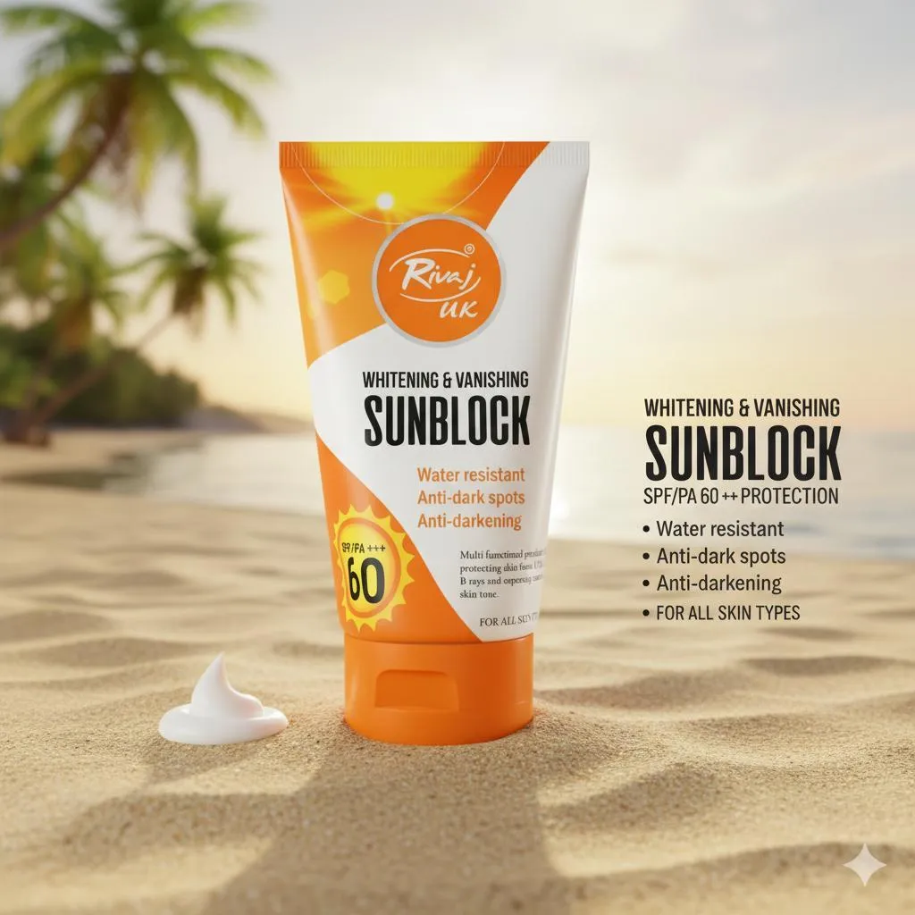 RIVAJ UK Whitening & Vanishing Sunblock | SPF 60 PA+++