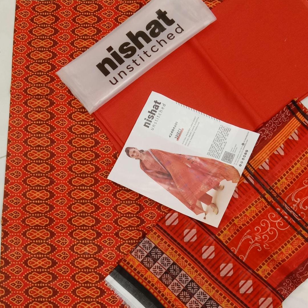 3 Pcs Women's Unstitched Digital Print Suit