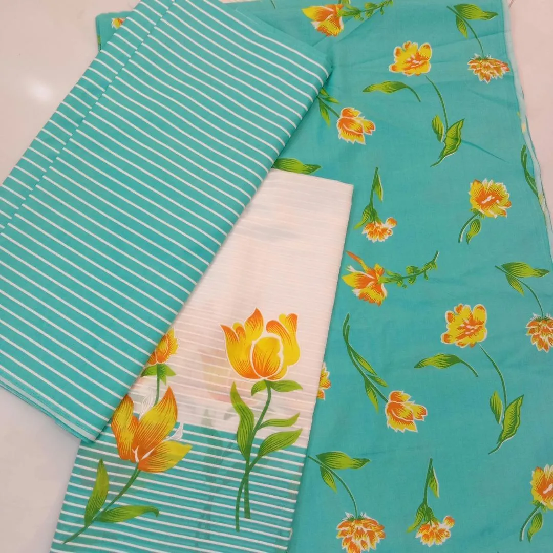 3 Pcs Women's Unstitched Digital Print Suit