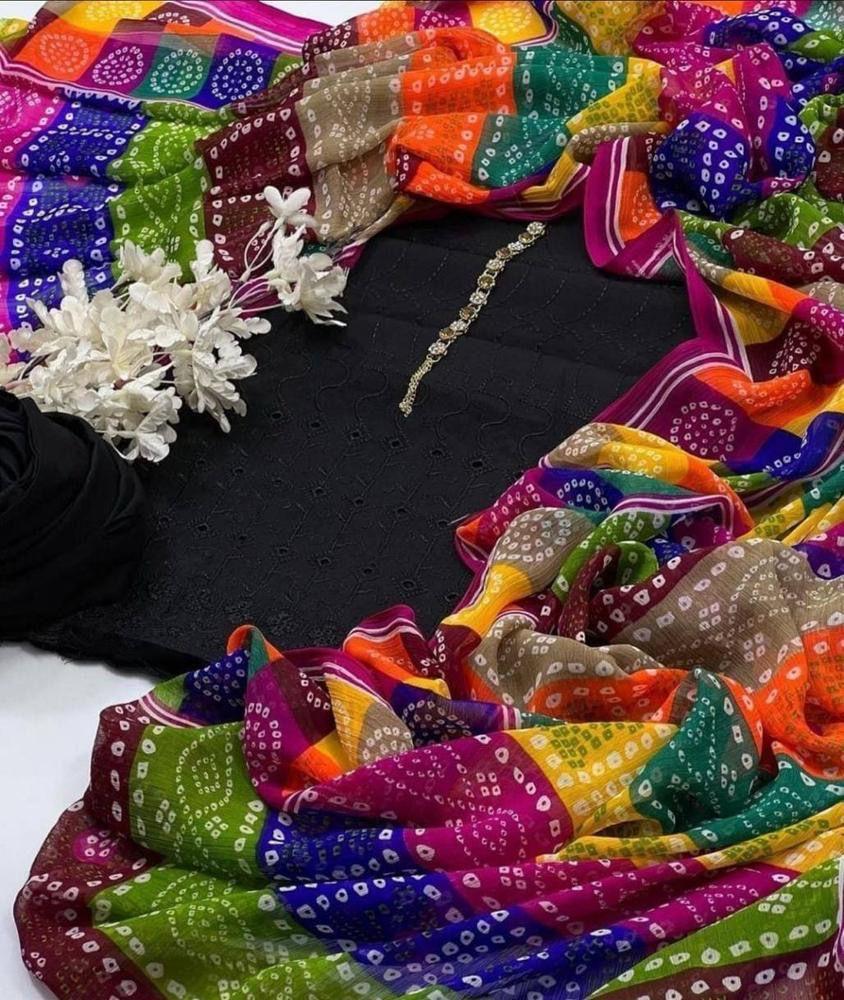 3 Pcs Women's Unstitched Embroidered Suit