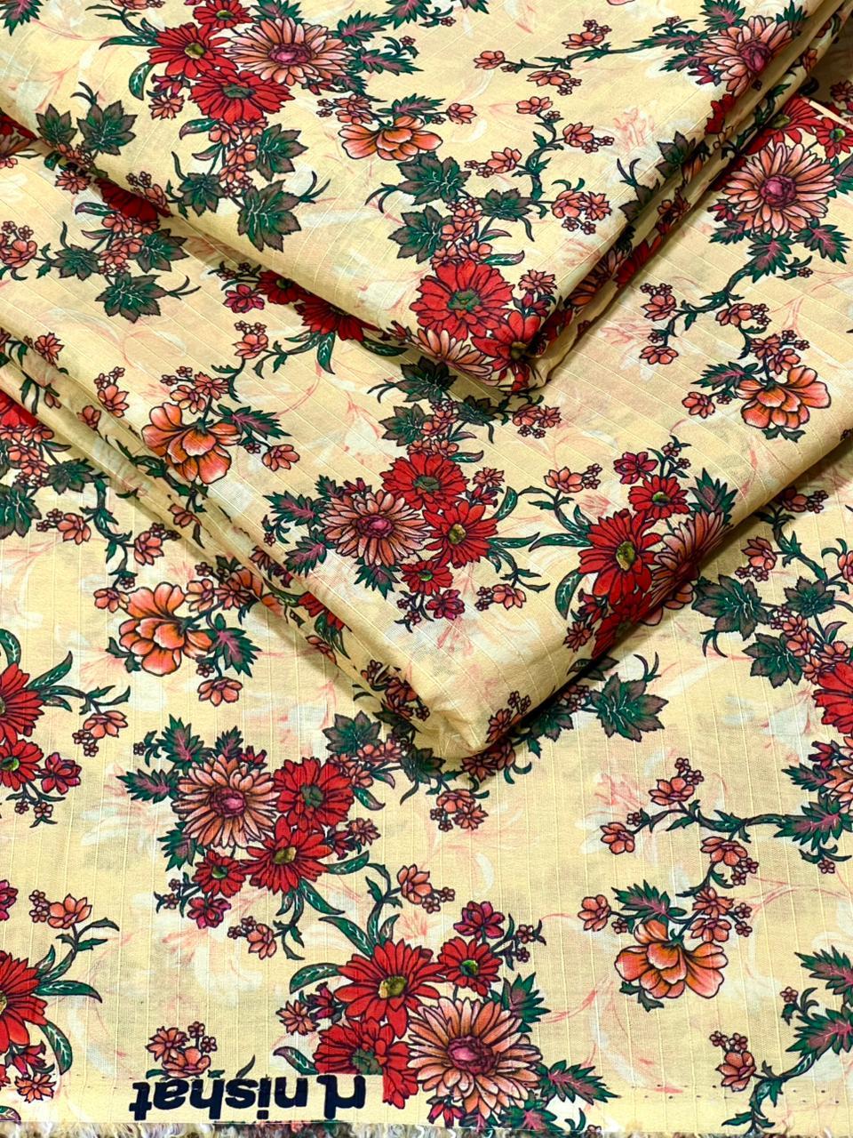 Stylish Printed Lawn Suit - 2 Pcs in Ivory