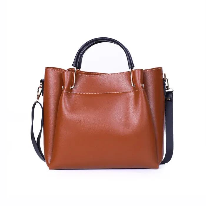 Girl's PU Leather Plain Hand Bag