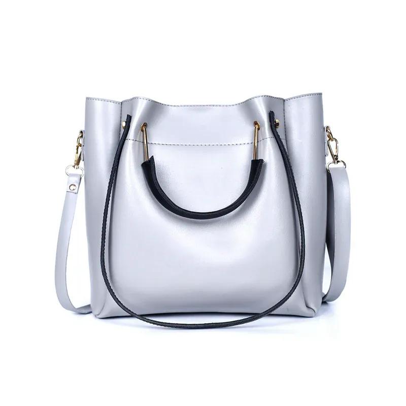 Women's PU Leather Plain Hand Bag