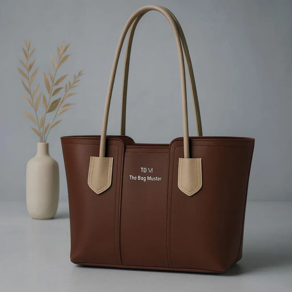 Women's Rexine Plain Tote Bag