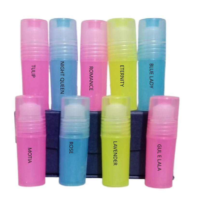 Long Lasting Alcohol-Free Attar - Pack of 9 Pcs, Unisex Fragrance in Ivory