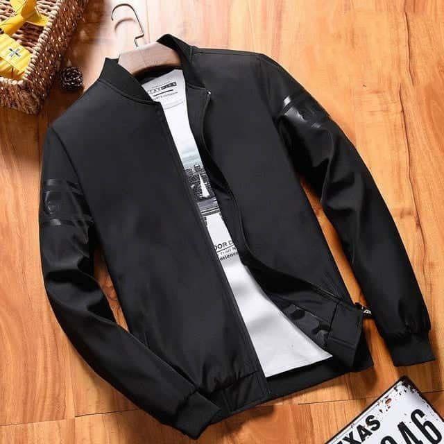 Men's Fleece Printed Bomber Jacket