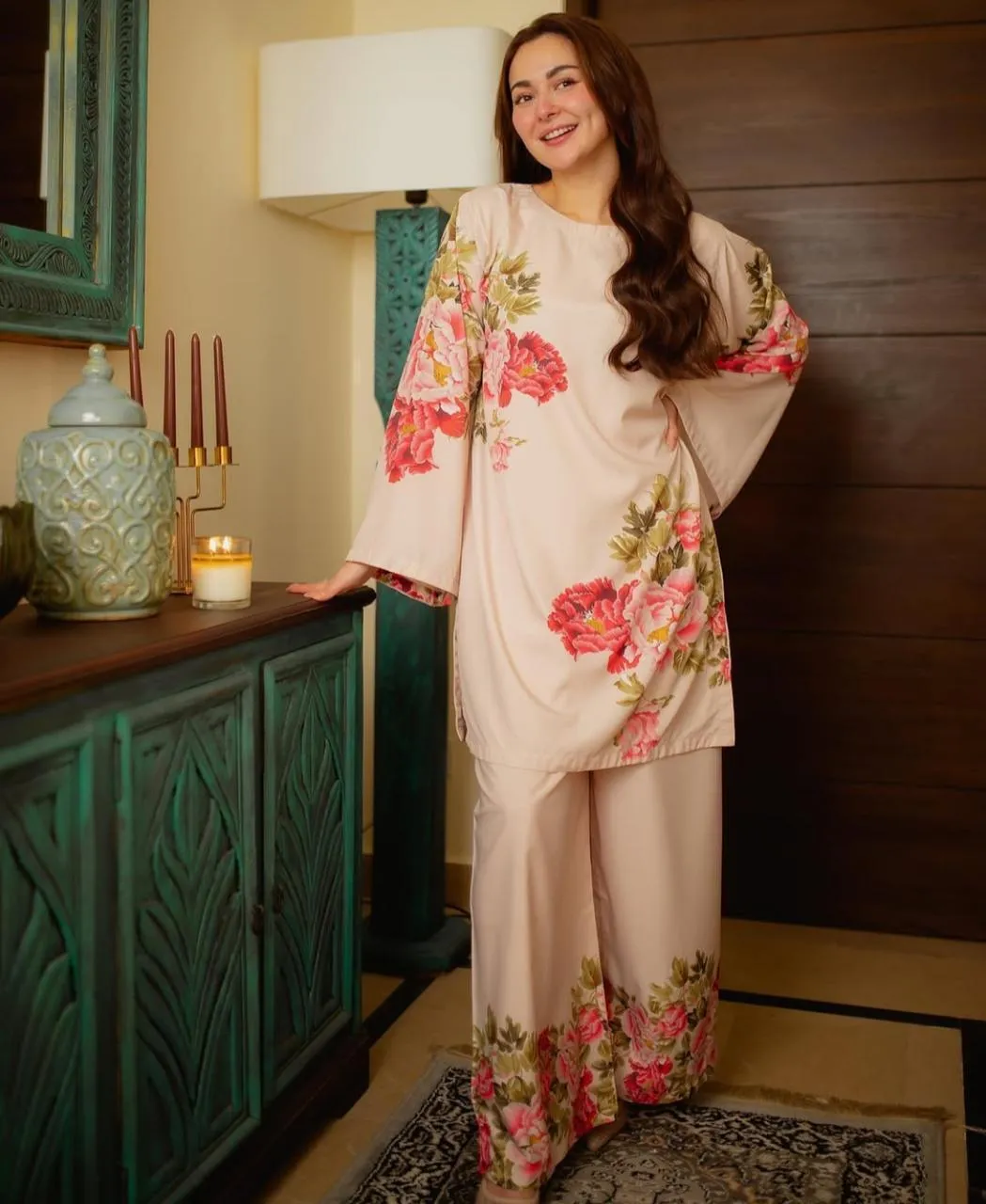 2 Pcs Women's Stitched Swiss Lawn Printed Co-Ord Set