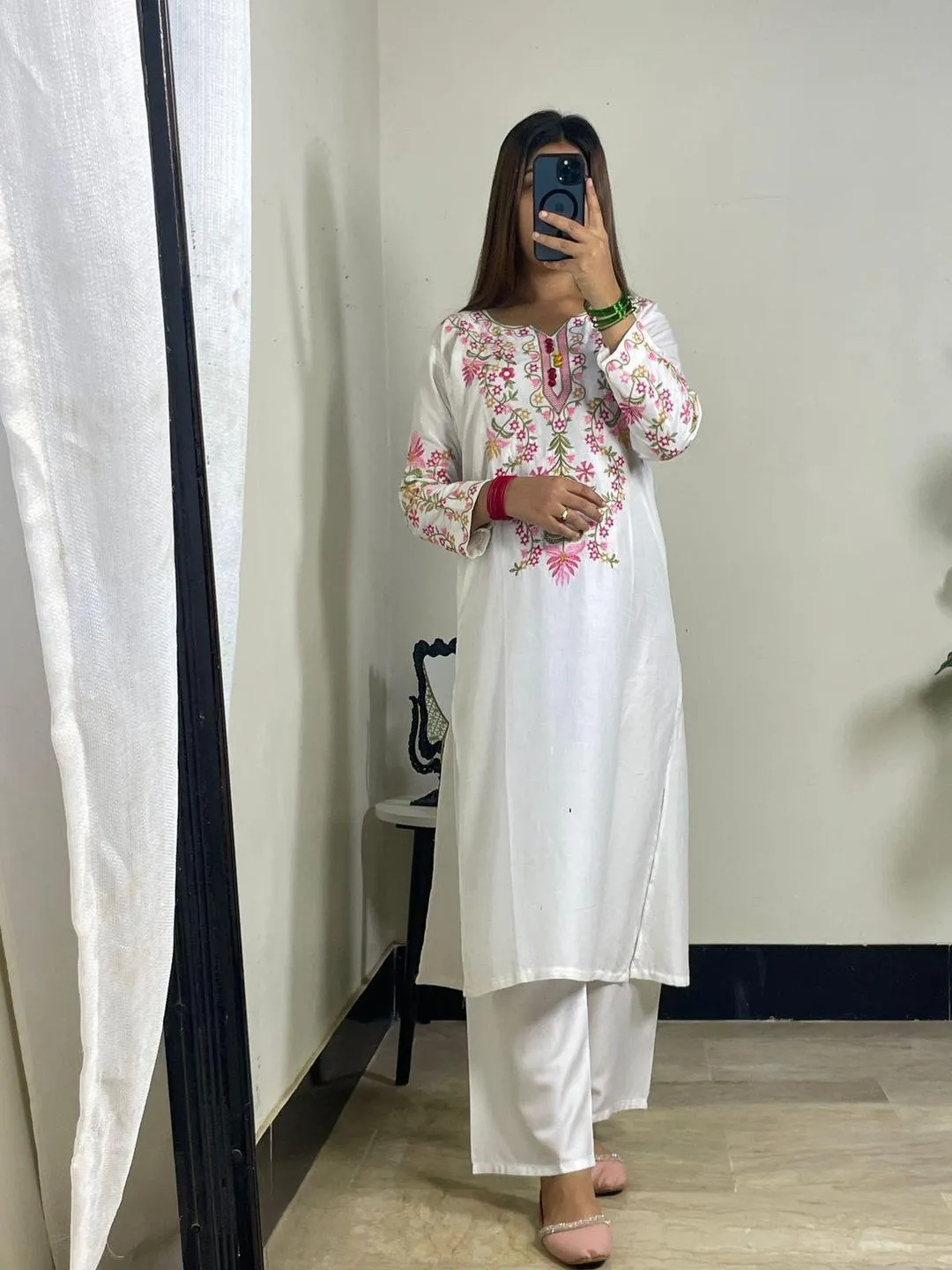 2 Pcs Women's Stitched Swiss Lawn Printed Co-Ord Set