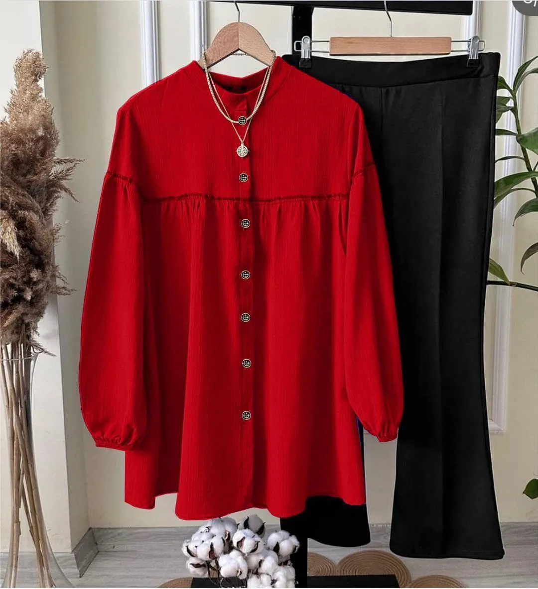 2 Pcs Women's Stitched Georgette Plain Co-Ord Set