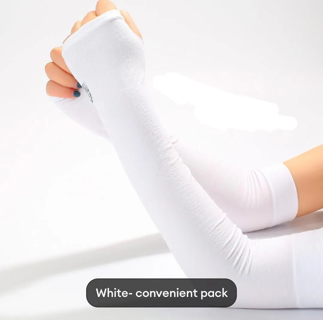 1 Pc Cotton Plain Arm Sleeve Thumb Hole 2Piece