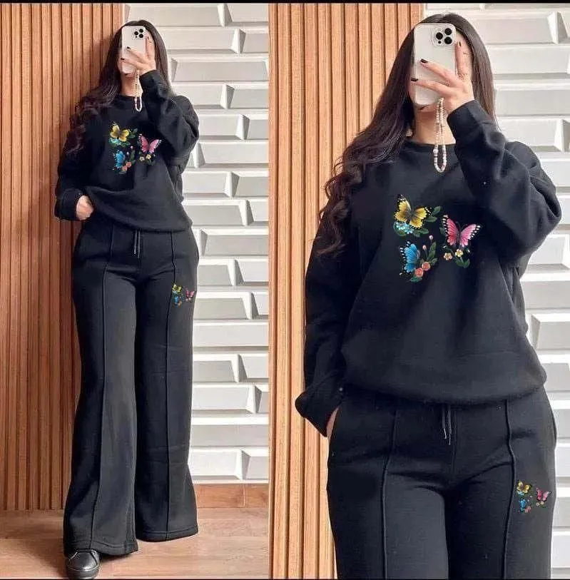 Baggy Sweat-Style Winter 2-Pcs Track Suit For Her