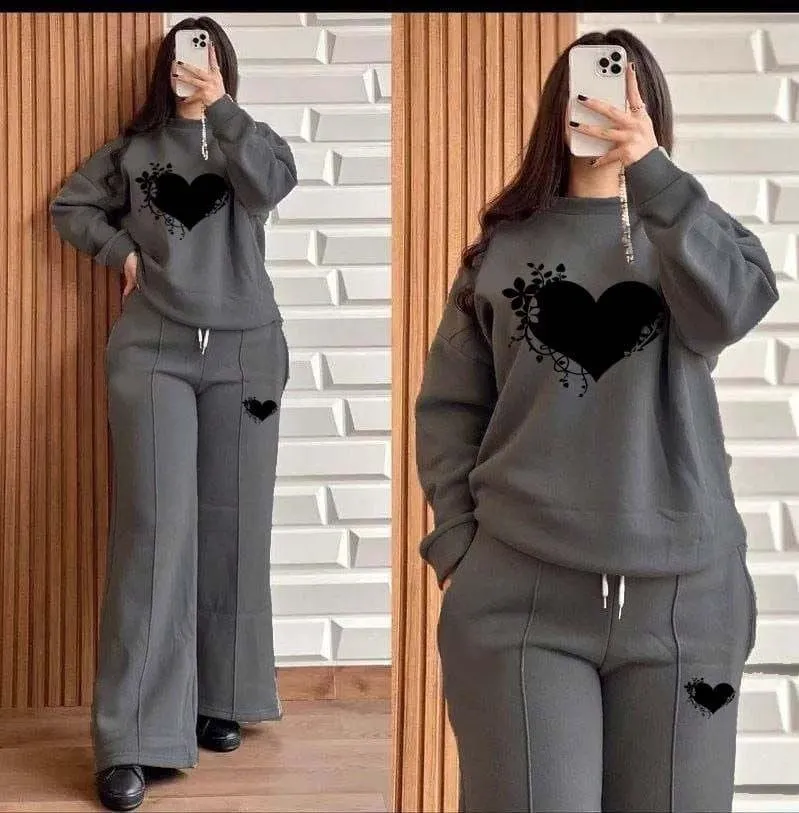 Baggy Sweat-Style Winter 2-Pcs Track Suit For Her