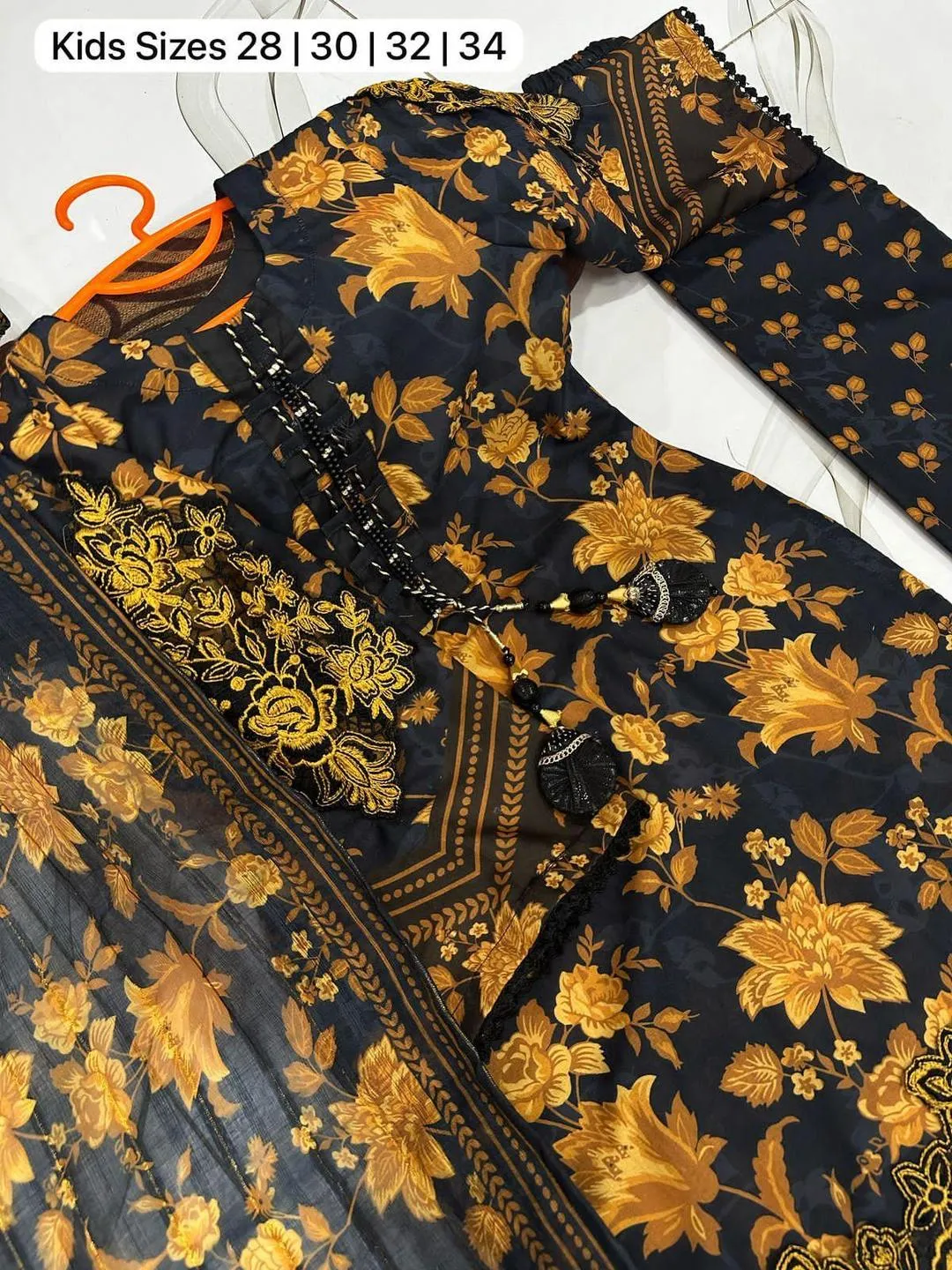 3 Pcs Girl's Sussi Printed Co-ord Set