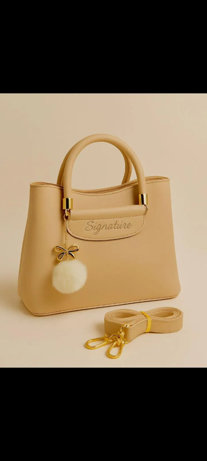 Women's Leather Plain Shoulder Bag