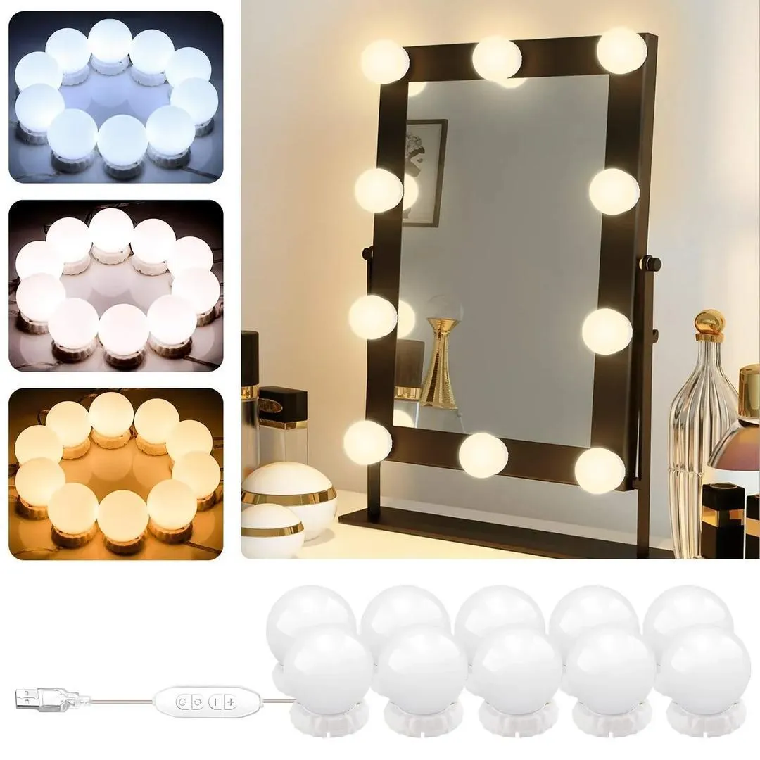 Hollywood Style Led Vanity Mirror Lights Kit  10piece