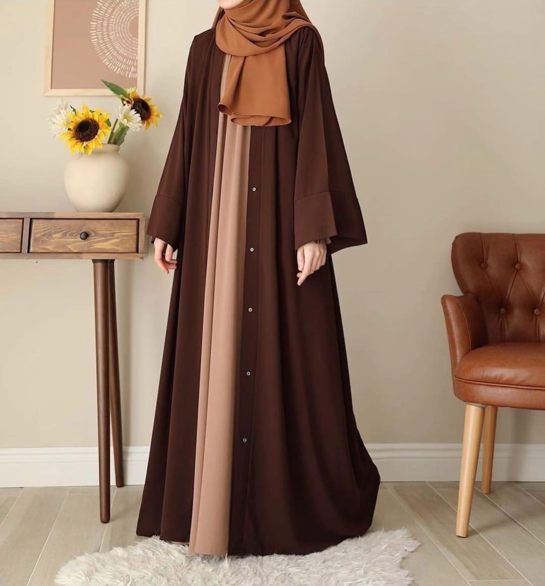 Stylish Georgette Classic Abaya with Inner - 2 Pcs Set