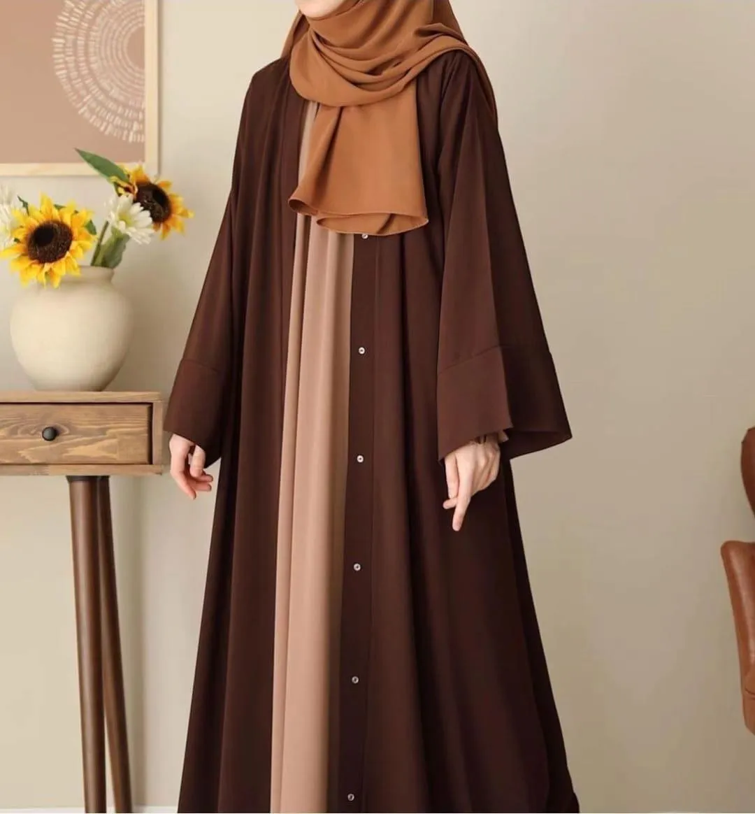 Georgette Plain Full Abaya with Stoller 