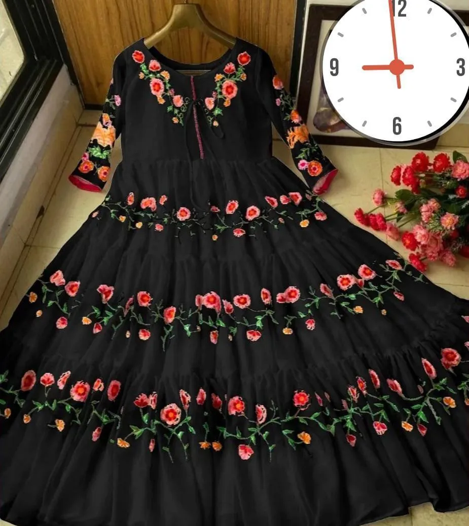 Stunning Embroidered Chiffon Maxi - 1 Pc Women's Stitched Wear