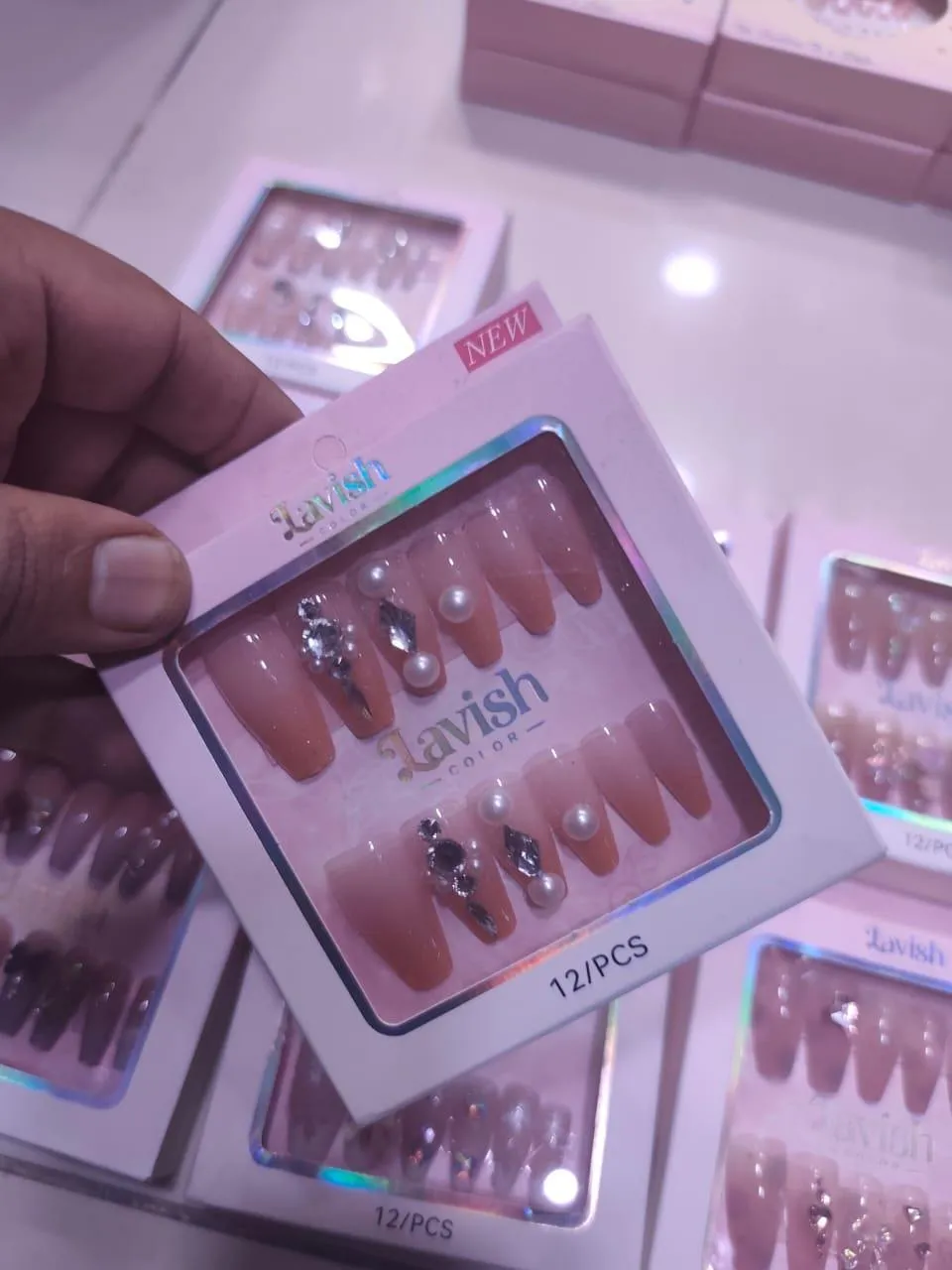 Vibrant Multicolor Fake Nails with Smooth and Even Coverage - 1 Pack