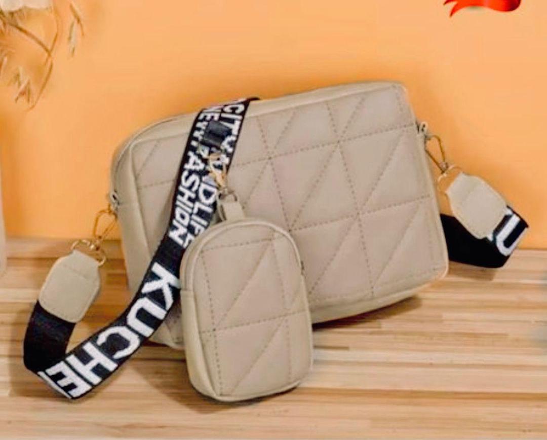 Chic Girl's Multicolor PU Leather Crossbody Bag - 1 Pc