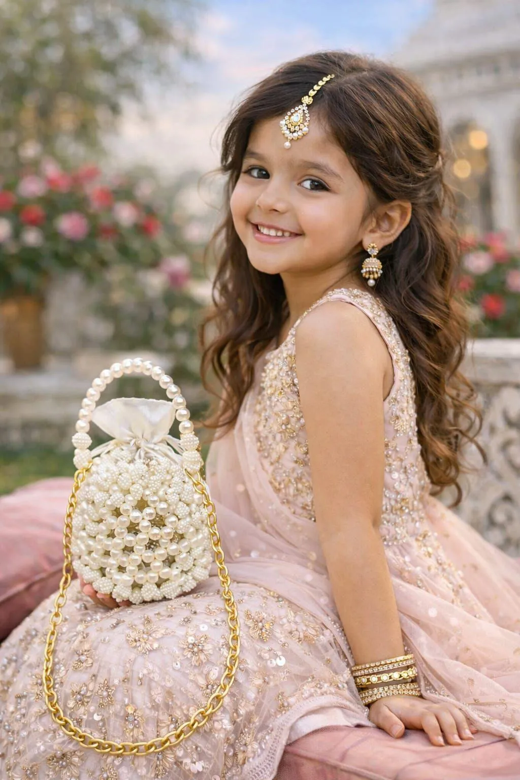 Girl's Mini Beaded Crossbody Bag