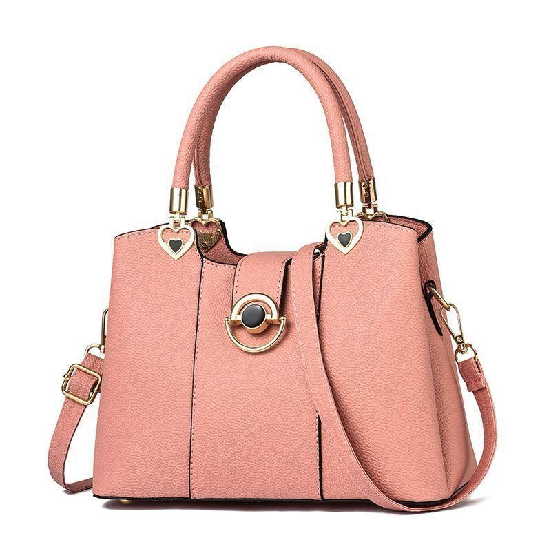 Women's PU Leather Plain Shoulder Bag
