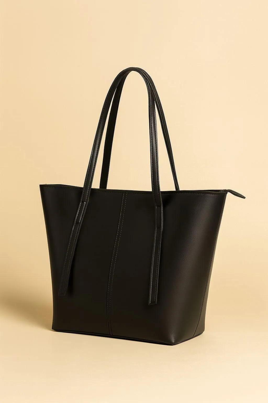 Women's PU Leather Plain Tote Bags