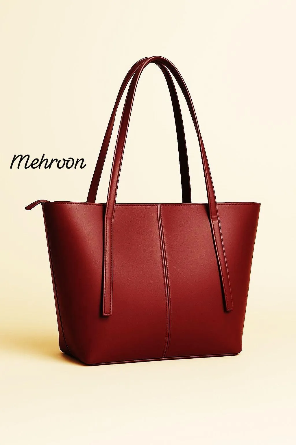 Women's PU Leather Plain Tote Bags