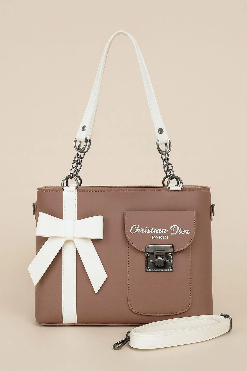 Girl's PU Leather Plain Shoulder Bag