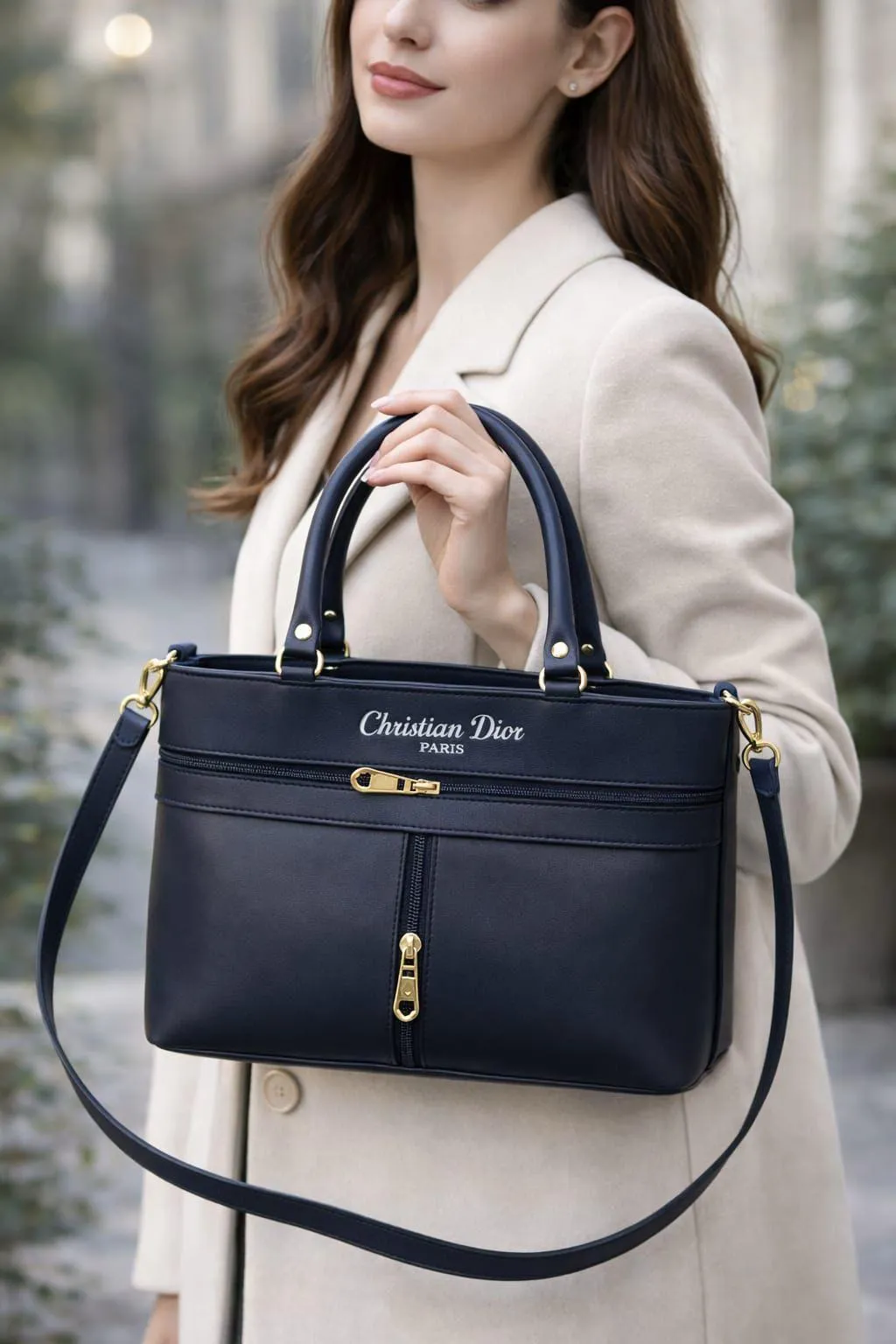 Women's Leather Plain Shoulder Bag