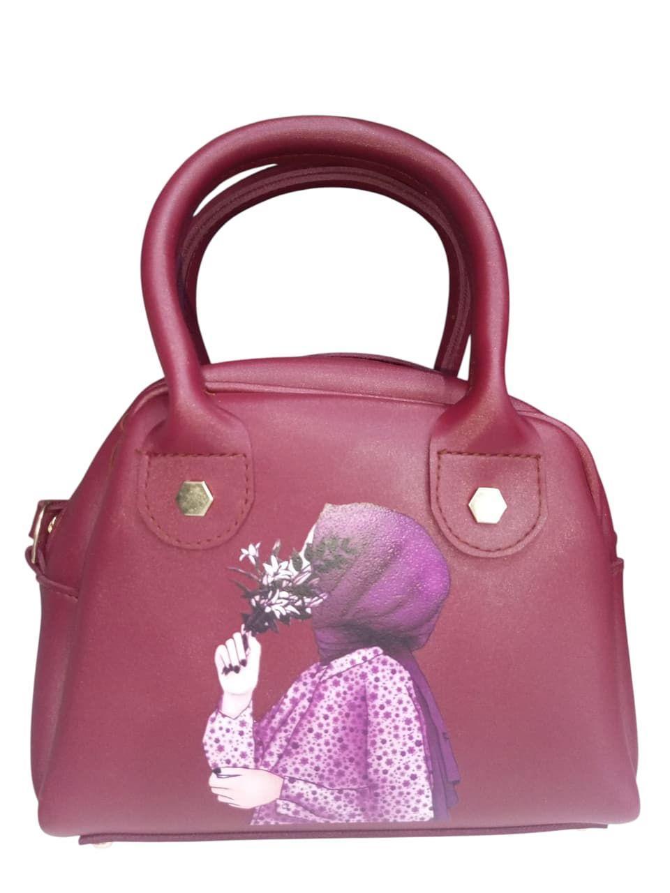 Girl's PU Leather Plain Hand Bag