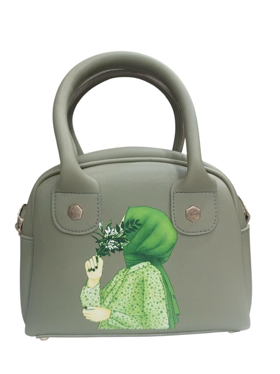 Girl's PU Leather Plain Hand Bag