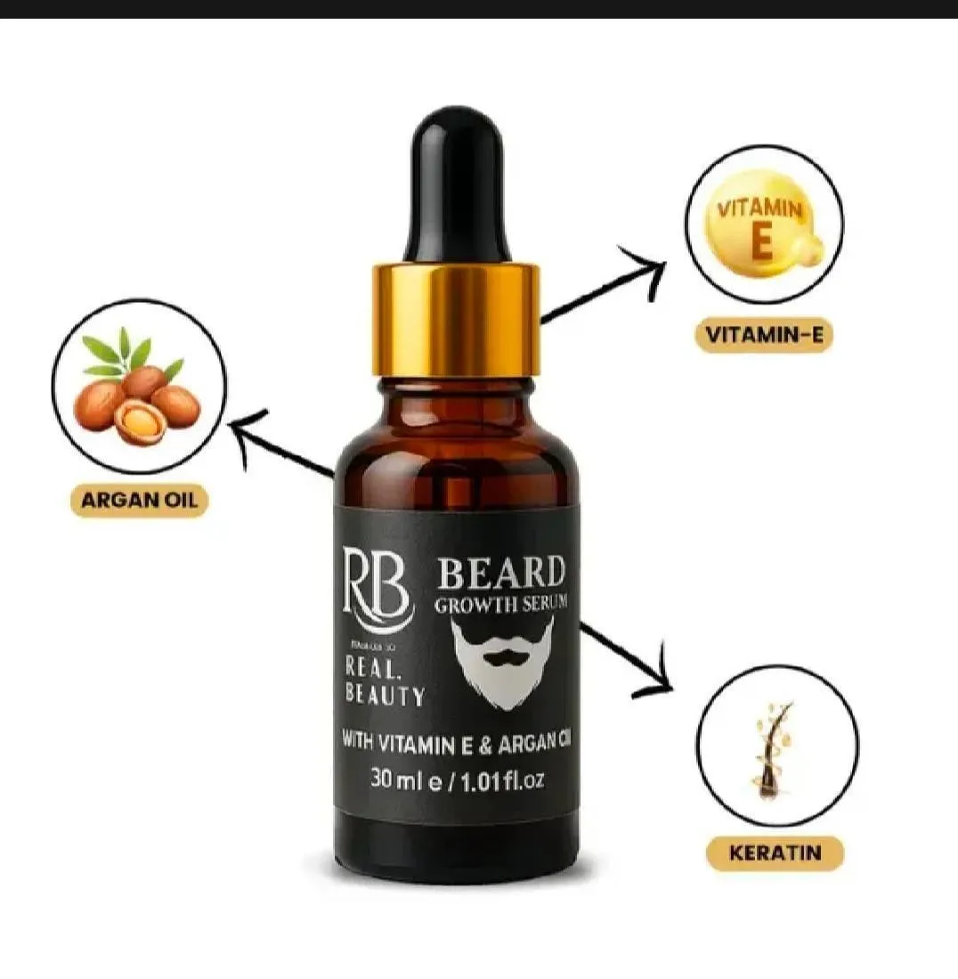 Beard Growth Serum 30ml with Vitamin E & Argan Oil