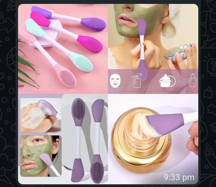 2 In 1 Face Mask Brush - Multicolor Silicone Applicator for Perfect Skincare Application