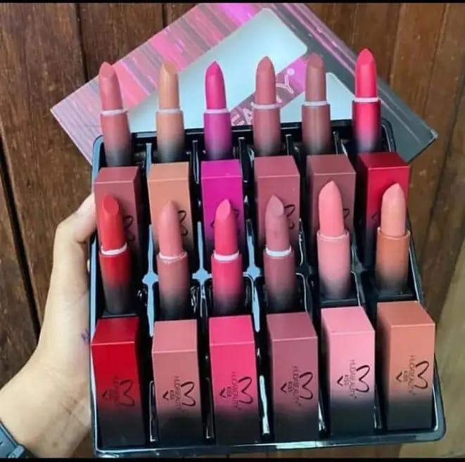 Bold Coverage Multicolor Lipstick - 12 Pcs High Pigmented Set
